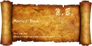 Mercz Bea névjegykártya